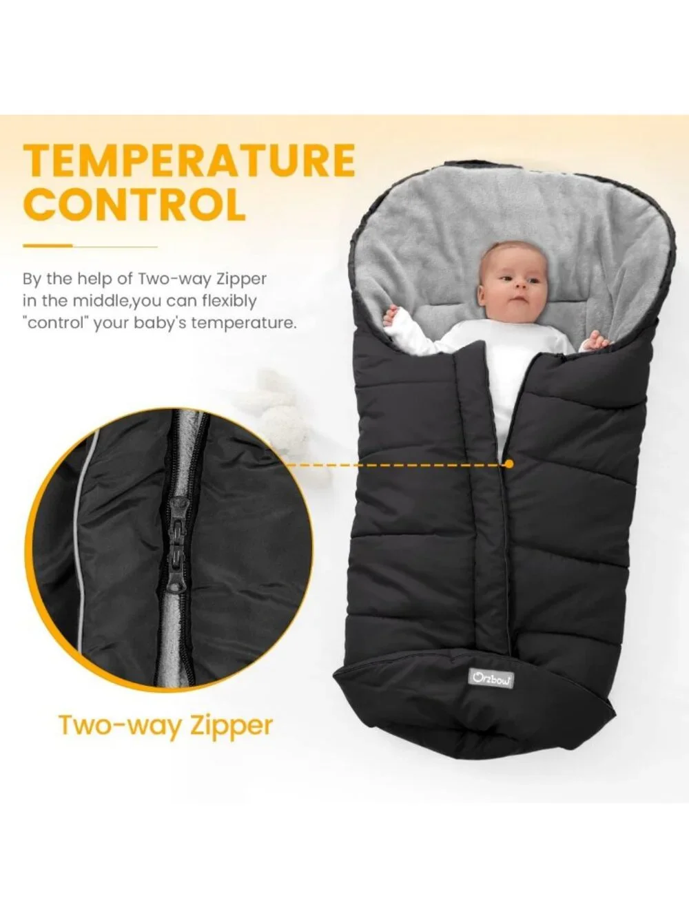 Universal Weather-Proof Baby Stroller Footmuff | Cozy Warm Bunting Bag